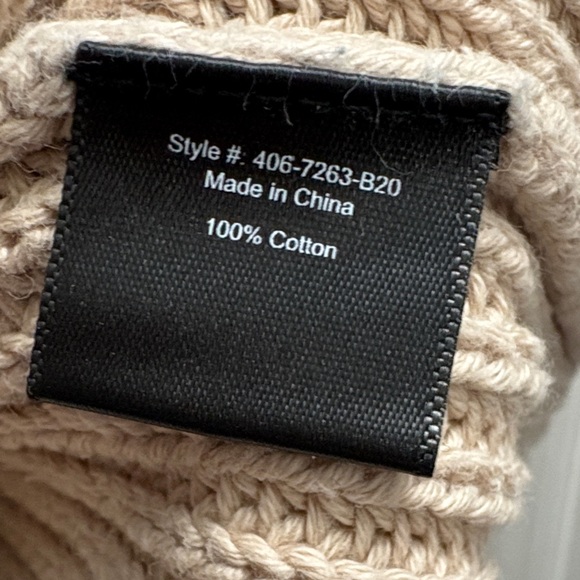 Jenni Kayne Tan Cotton Sweater Size Large - Picture 5 of 9